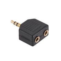Adaptor 3.5st tata-2x3.5st mama gold - conectivitate stereo premium