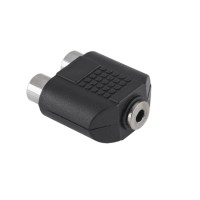 Adaptor 3.5 mama - 2x rca mama pentru conexiuni audio