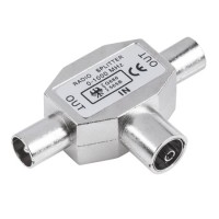 Splitter Semnal TV Coaxial Cabletech, 1 Intrare Mufa Mama - 2 Iesiri Mufa Tata, Banda 5-1000 MHz, Carcasa Metalica