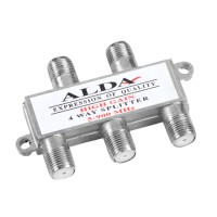 Splitter TV coaxial ALDA, 1 Intrare - 4 Ieșiri, 5-900 MHz, Argintiu