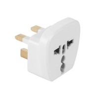 Adaptor tensiune priza uk - universal alb pentru conectare