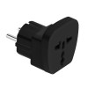Adaptor tensiune universal negru – conector ac/dc versatil