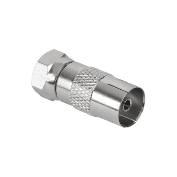 Adaptor mufa tv mama - f tata cupru pentru conectica Adaptor mufa tv mama - f tata cupru pentru conectica