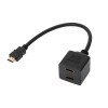 Adaptor hdmi tata - 2 hdmi mama 30cm pentru conectare duală Adaptor hdmi tata - 2 hdmi mama 30cm pentru conectare duală