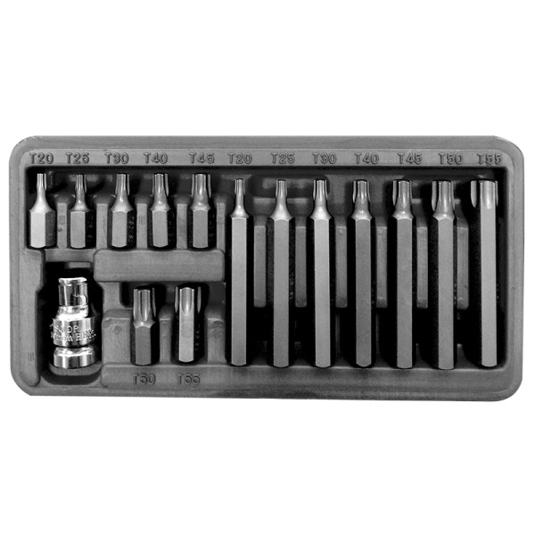 SET VARFURI TORX CR-VA S2 - 15P. SET VARFURI TORX CR-VA S2 - 15P.