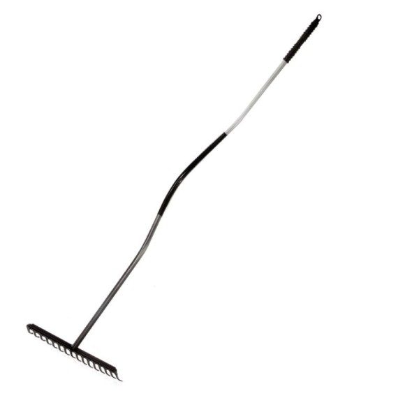 GREBLA METALICA CU MANER METALIC 150CM / 16 DINTI
