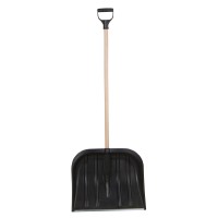 LOPATA ZAPADA PLASTIC ROTUNJIT CU MANER LEMN 485X395MM