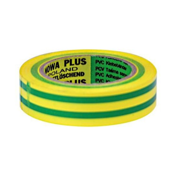 Banda izolatoare atestata 19x0.15mm verde-galben 20m