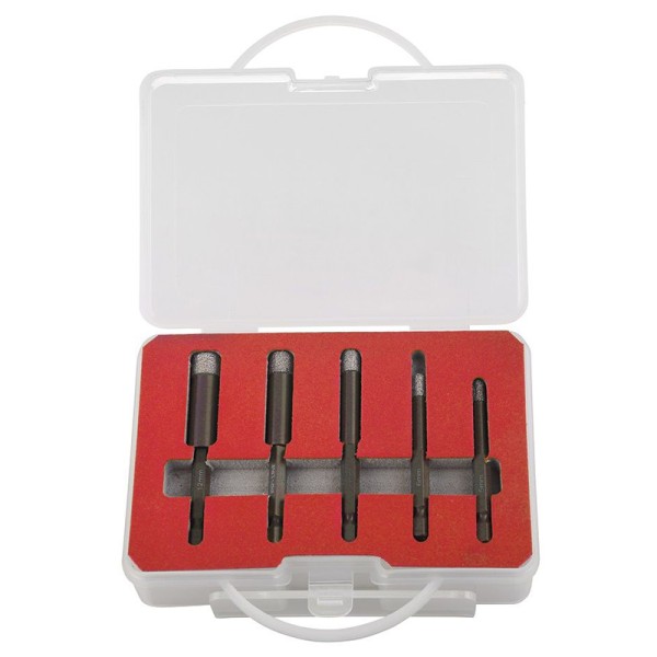 SET CAROTE DIAMANTATE CU TIJA FIXARE 5-12MM - 5P. SET CAROTE DIAMANTATE CU TIJA FIXARE 5-12MM - 5P.