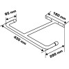 CARLIG TAVAN TIP-T DUBLU 18MM / 29X9.5CM/43CM / 20KG