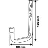 CARLIG PERETE TIP-U 12MM / 12X8CM / 10KG CARLIG PERETE TIP-U 12MM / 12X8CM / 10KG