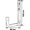CARLIG PERETE TIP-U 12MM / 10X8CM / 10KG CARLIG PERETE TIP-U 12MM / 10X8CM / 10KG