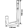 CARLIG PERETE TIP-U 12MM / 15X11CM / 10KG CARLIG PERETE TIP-U 12MM / 15X11CM / 10KG