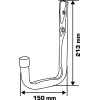 CARLIG PERETE TIP-U 18MM / 21.3X15CM / 20KG CARLIG PERETE TIP-U 18MM / 21.3X15CM / 20KG