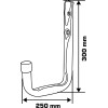 CARLIG PERETE TIP-U 18MM / 30CX25CM / 20KG CARLIG PERETE TIP-U 18MM / 30CX25CM / 20KG