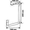CARLIG TAVAN TIP-G 18MM / 25.5X15CM / 20KG