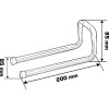 CARLIG PERETE TIP-L DUBLU 12MM / 8.5X20CM/9.5CM / 10KG CARLIG PERETE TIP-L DUBLU 12MM / 8.5X20CM/9.5CM / 10KG