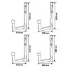 SET CARLIGE PERETE TIP-U - 6P. SET CARLIGE PERETE TIP-U - 6P.