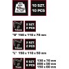 SET CARLIGE COMBINATE PERETE/TAVAN CU HOLSURUB - 10P.
