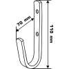 CARLIG PERETE PLAT TIP-CURBAT 20MM / 11X7CM