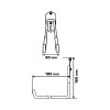 CARLIG PERETE/PANOU TIP-U DUBLU 160X185/60MM