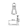 CARLIG PERETE/PANOU TIP-U DUBLU 125X128/60MM