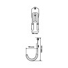 CARLIG PERETE/PANOU TIP-J DUBLU 130X70/40MM CARLIG PERETE/PANOU TIP-J DUBLU 130X70/40MM