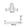 CARLIG PERETE/PANOU TIP-RASUCIT DUBLU 160X220/85MM CARLIG PERETE/PANOU TIP-RASUCIT DUBLU 160X220/85MM