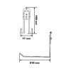 CARLIG PERETE/PANOU TIP-DREPT DUBLU 190X220/75MM CARLIG PERETE/PANOU TIP-DREPT DUBLU 190X220/75MM