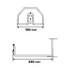 CARLIG PERETE/PANOU TIP-INALTAT CONTINUU 195X290/125MM