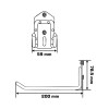 CARLIG PERETE/PANOU TIP-DREPT DUBLU 59X200/78.5MM CARLIG PERETE/PANOU TIP-DREPT DUBLU 59X200/78.5MM