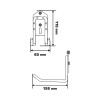 CARLIG PERETE/PANOU TIP-DREPT DUBLU 115X126/65MM