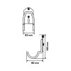 CARLIG PERETE/PANOU TIP-C DUBLU 120X80/63MM CARLIG PERETE/PANOU TIP-C DUBLU 120X80/63MM