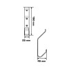 CARLIG PERETE PLAT TIP-DUAL 150X45/25MM