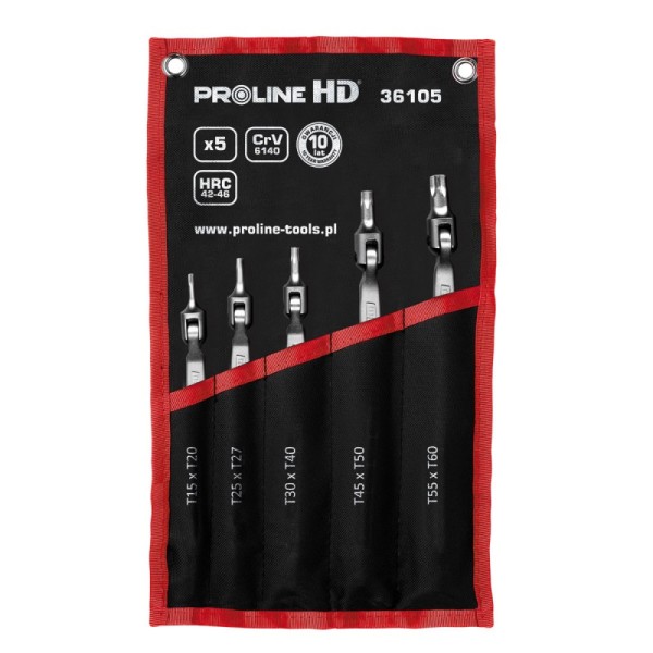 SET CHEI CU TORXURI FLEXIBILE CR-VA HD T15-T60 - 5P.