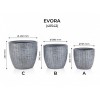 SET GHIVECE EXTERIOR - EVORA, 3P.