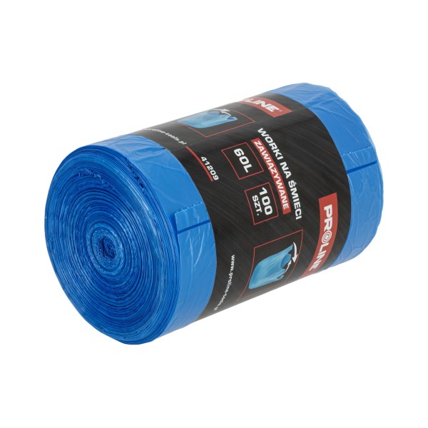 SACI MENAJ POLIETILENA ELASTIC 60L / ALBASTRU, 100/SET