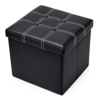 TABURET PLIABIL DEPOZITARE MODERN - 38X38X38CM / NEGRU