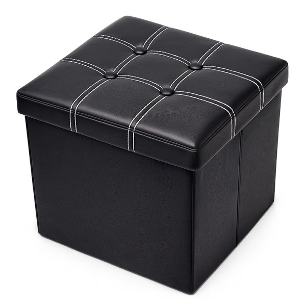 TABURET PLIABIL DEPOZITARE MODERN - 38X38X38CM / NEGRU