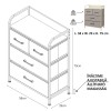 COMODA 4 SERTARE TEXTILE / 58X29X79CM - GRI/ALB