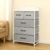 COMODA 5 SERTARE TEXTILE / 58X29X99CM - GRI/ALB COMODA 5 SERTARE TEXTILE / 58X29X99CM - GRI/ALB
