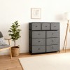 COMODA 9 SERTARE TEXTILE / 100X30X99CM - ANTRACIT/NEGRU COMODA 9 SERTARE TEXTILE / 100X30X99CM - ANTRACIT/NEGRU