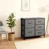 COMODA 5 SERTARE TEXTILE / 85X30X73CM - ANTRACIT/NEGRU COMODA 5 SERTARE TEXTILE / 85X30X73CM - ANTRACIT/NEGRU