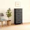 COMODA 4 SERTARE TEXTILE / 45X30X94CM - ANTRACIT/NEGRU