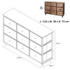 COMODA 9 SERTARE TEXTILE / 110X30X73CM - VINTAGE/NEGRU COMODA 9 SERTARE TEXTILE / 110X30X73CM - VINTAGE/NEGRU