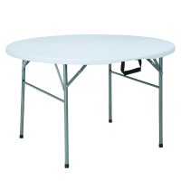 Masa pliabila rotunda de exterior, camping si evenimente, 120x74 cm, portabila, structura rezistenta pana la 120 kg