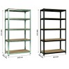 RAFT METALIC - 5P / 180X90X40CM / 175KG / GALVANIZAT RAFT METALIC - 5P / 180X90X40CM / 175KG / GALVANIZAT
