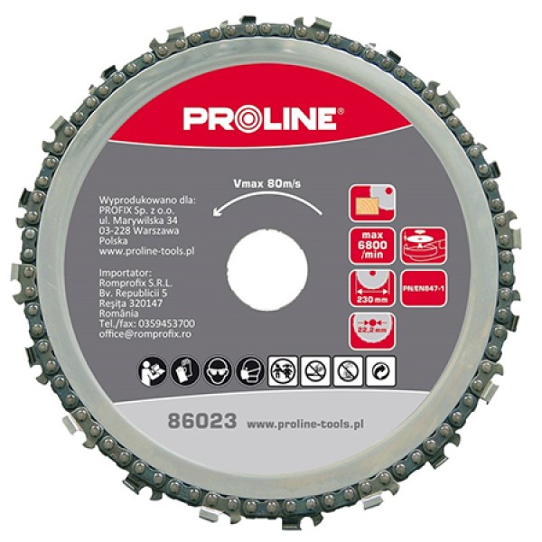 DISC CU LANT PENTRU LEMN 230MM DISC CU LANT PENTRU LEMN 230MM