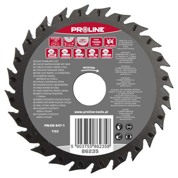DISC RASPEL CIRCULAR PLAT / FRONTAL-LATERAL - 125MM DISC RASPEL CIRCULAR PLAT / FRONTAL-LATERAL - 125MM