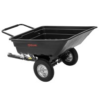 Remorca basculanta pentru tractoras gazon si ATV, 285L, max 300kg, polipropilena
